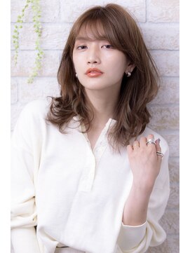 ヘアーアートシフォン 川口東口店(hair art chiffon) ダークアッシュ/大人ガーリー/フェミニン小顔ロング