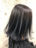 ヘアーアンドメイク ファット(Hair&Make PHAT) ブラックグラデーションミディアムボブ10代20代30代