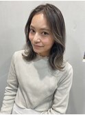 透明感グレージュ/グラデーション/くびれヘア
