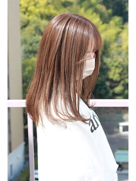 ビアージュ(Viage) #ベージュ #ブリーチなし #ストレート #セミロング #艶カラー