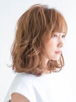 アース 三軒茶屋店(HAIR&MAKE EARTH) 三軒茶屋_レディース_コテ巻き_ブラウン_ベージュ_セミロング