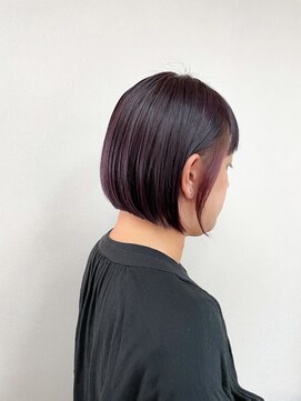 トップヘアー 玉島店(TOP HAIR) 《TOPHAIR 玉島店/ ベリー》前下がりボブ×イヤリングカラー