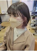 ピンクベージュ/ショートボブ/ショートヘア/カット+カラー