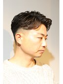 新宿/ツーブロック/パーマ/七三スタイル/バーバー