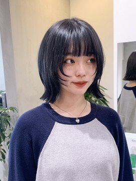 ロンドエニカ 大宮(Lond enika) ウルフレイヤーボブ韓国ヘア顔まわりベージュカラー大宮美容室