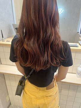 クラッチムク 博多口(CLUTCH muk.) コントラストハイライト / オレンジベージュ