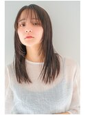 <入佐ひなの>ナチュラルロング 小顔レイヤー シースルーバング