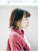 前髪/アンブレラカラー/こなれミディ/イメチェン/ウェーブパーマ