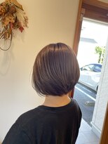 ヘアーロッジ(HAIR ROJJ)&nbsp;グレーベージュ×ショートボブ