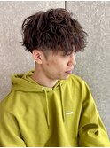 メンズパーマ波巻きスパイラルパーマツイストスパイラルパーマ