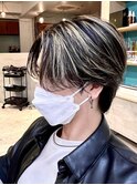 メンズハイライト20代30代40代◎フェザーパーマメンズメッシュ