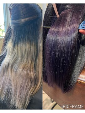 パープルインナーカラー