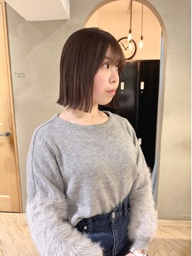 ローレン(LOREN) 黒髪/ボブルフ/ネビージュ/小顔/ワンレン/栄/髪質改善/前髪