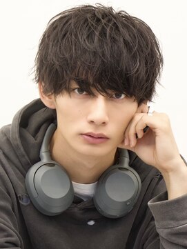 無造作マッシュソフトツイストパーマショートレイヤー