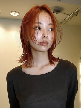 ネハス 名古屋栄店(nehus.) ウルフカット/レイヤーカット/ブリーチなしダブルカラー