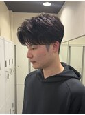 メンズパーマ/フェザーパーマ/刈り上げセンターパート/茅ヶ崎