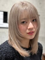 オルズ 渋谷(ALLZ) 顔周りレイヤーミルクティカラー【渋谷ケアブリーチケアカラー】