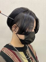 コード 四条河原町駅店(CHORD)&nbsp;ブルー/ブラック/ハイライト/刈り上げショート/京都河原町