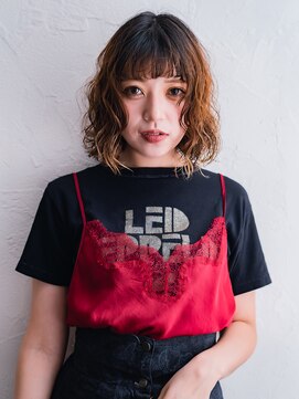 ヘアークラフト(Hair Craft) ボブパーマ×ルーズウェーブ【岡山・問屋町】ブリーチパーマ