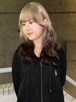 イエナ 渋谷(IENA) ミルクティーブロンドスカンクヘアハイライトダブルカラー1
