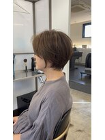 スクエアペア(SQUARE PAIR)&nbsp;ショートボブ　白髪ぼかし　カーキベージュ　30代40代50代
