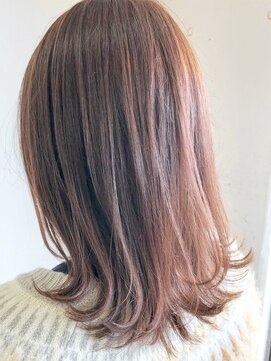 リジェール 高辻店 *REJOUIR*  ピンクアッシュ　ベージュ　ウルフ　ミディ　外ハネ