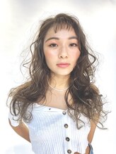 ステラ 東向日店(stella) ガーリー無造作ロングソバージュ グレージュ/髪質改善/30代40代