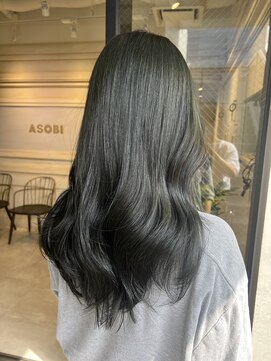 アソビ 表参道(ASOBI) ブリーチなしダブルカラー/オリーブカラー/学割U24/韓国/表参道