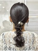 《ゆい》編み下ろし/結婚式ヘア/お呼ばれヘア/フルバング