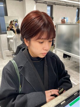 リアン バイ キートス(Lien by kiitos) ピンクブラウン/柔らかベージュ/シースルーバング