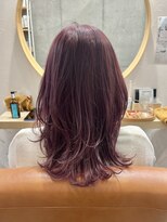 ククナ(kukuna)&nbsp;ミディアム×レイヤー×ラベンダーピンク