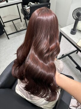 ペレ 渋谷(PELE) デザインカラー/レイヤーカット/ウェットヘア/オリーブベージュ