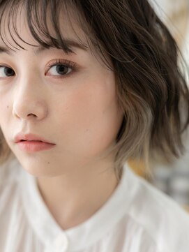 カバーヘア ブリス 上尾西口店(COVER HAIR bliss) インナーカラー前下がり韓国風ふわミディTb6上尾20代30代40代