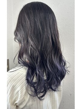 ジェナ(Jena) グレージュ×ネイビー　グラデーションカラー