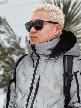 サンディーズバーバーショップ(Sandees) ブリーチonイージーパーマ/ブリーチ金髪ボウズ