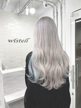 ウィステル(wistell) ホワイトロング×水色インナー