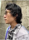 メンズウルフくせ毛風パーマニュアンスパーマ