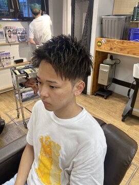 メゾンフォーメン 心斎橋店(Maison for men) 王道刈り上げアップバングショートスタイル