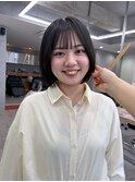 王道カワイイ前下がりボブ