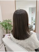 人気の切りっぱなしロブと髪質改善
