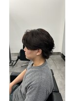 ノイセル 心斎橋(Noisyle) MEN’S/リバースセンターパート/ニュアンスパーマ/心斎橋S