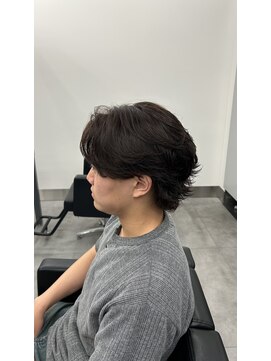 ノイセル 心斎橋(Noisyle) MEN’S/リバースセンターパート/ニュアンスパーマ/心斎橋S