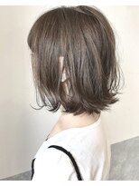 ラボヌールヘアー 札幌店(La Bonheur hair etoile) グレージュ×外ハネ切りっぱなしボブ