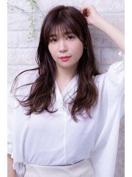 ヘアーアートシフォン 川口東口店(hair art chiffon) オリーブアッシュorピンクベージュのボブルフ風ロングボブ