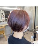 秋色ショートボブ