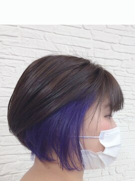 キャンディボックス 和白店(CANDY BOX) ショートボブ。透明感インナーカラー