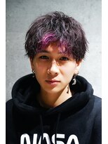 ゴールドシブヤ(GOALD SHIBUYA)&nbsp;ブリーチダブルカラーハイトーンナチュラルマッシュ刈り上げ束感