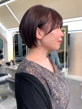 ロンド 表参道店(Lond) ◇Lond表参道 ショートボブ つやパープルカラー 顔周りカット