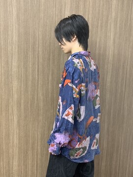 ミュー(mieux) センターパートマッシュウルフ