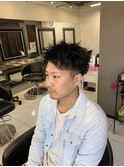 ツイストスパイラルパーマフェードカットショートスタイルカット